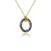 Rock Pool Electric Blue Sapphire Pendant Link side profile