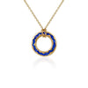 Rock Pool Electric Blue Sapphire Pendant Link face on