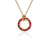 Rock Pool Fuchsia Pink Sapphire Pendant Link Face on