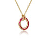 Rock Pool Fuchsia Pink Sapphire Pendant Link Side View