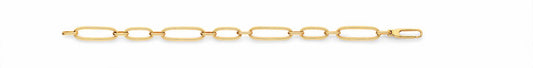18ct Yellow Gold Thin Chain Link Bracelet – 19cm