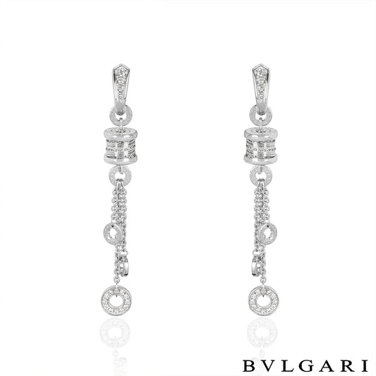 Bvlgari White Gold Diamond B.Zero1 Earrings