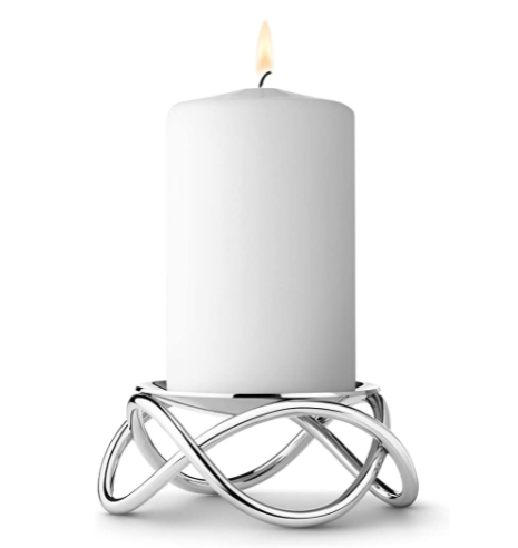 Georg Jensen Glow Collection Candleholder, Matte Stainless Steel by Maria Berntsen