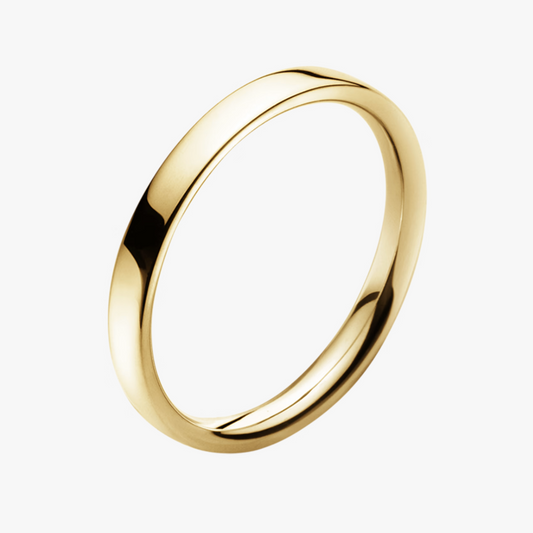 Gold ring on a white background