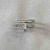 White Gold Cartier Juste Un Clou Ring Diamond Pave Straight on view