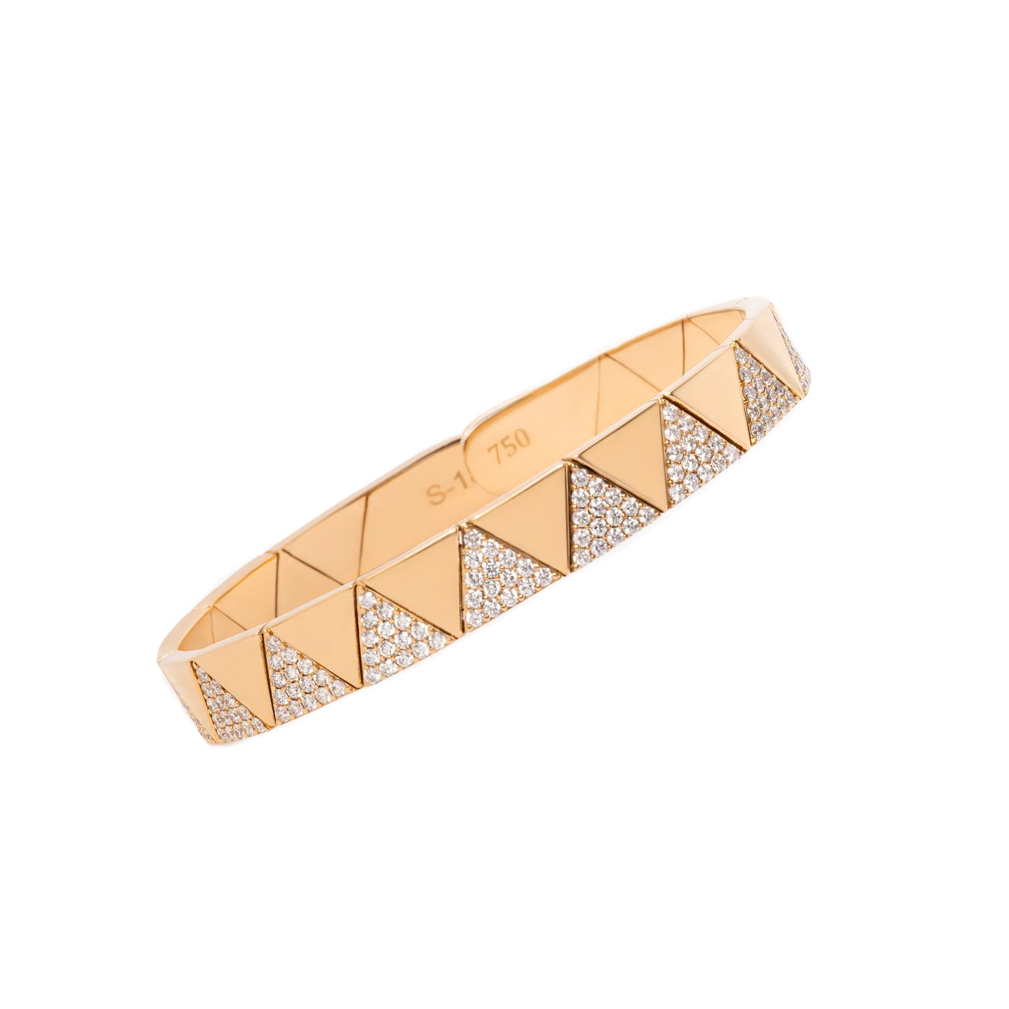 Alessa Rose gold and white diamond cuff bracelet 
