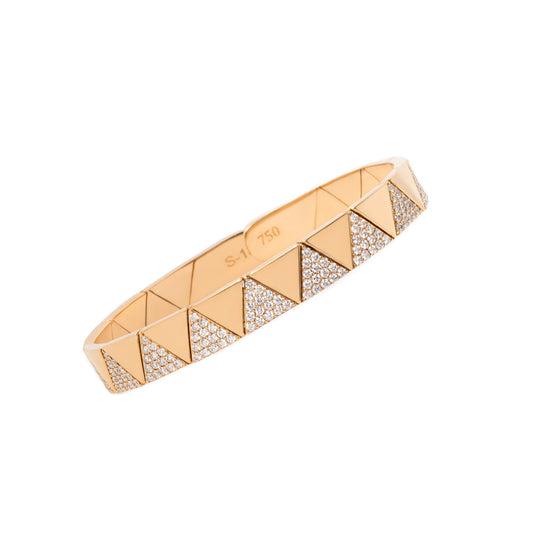 Alessa Rose gold and white diamond cuff bracelet 
