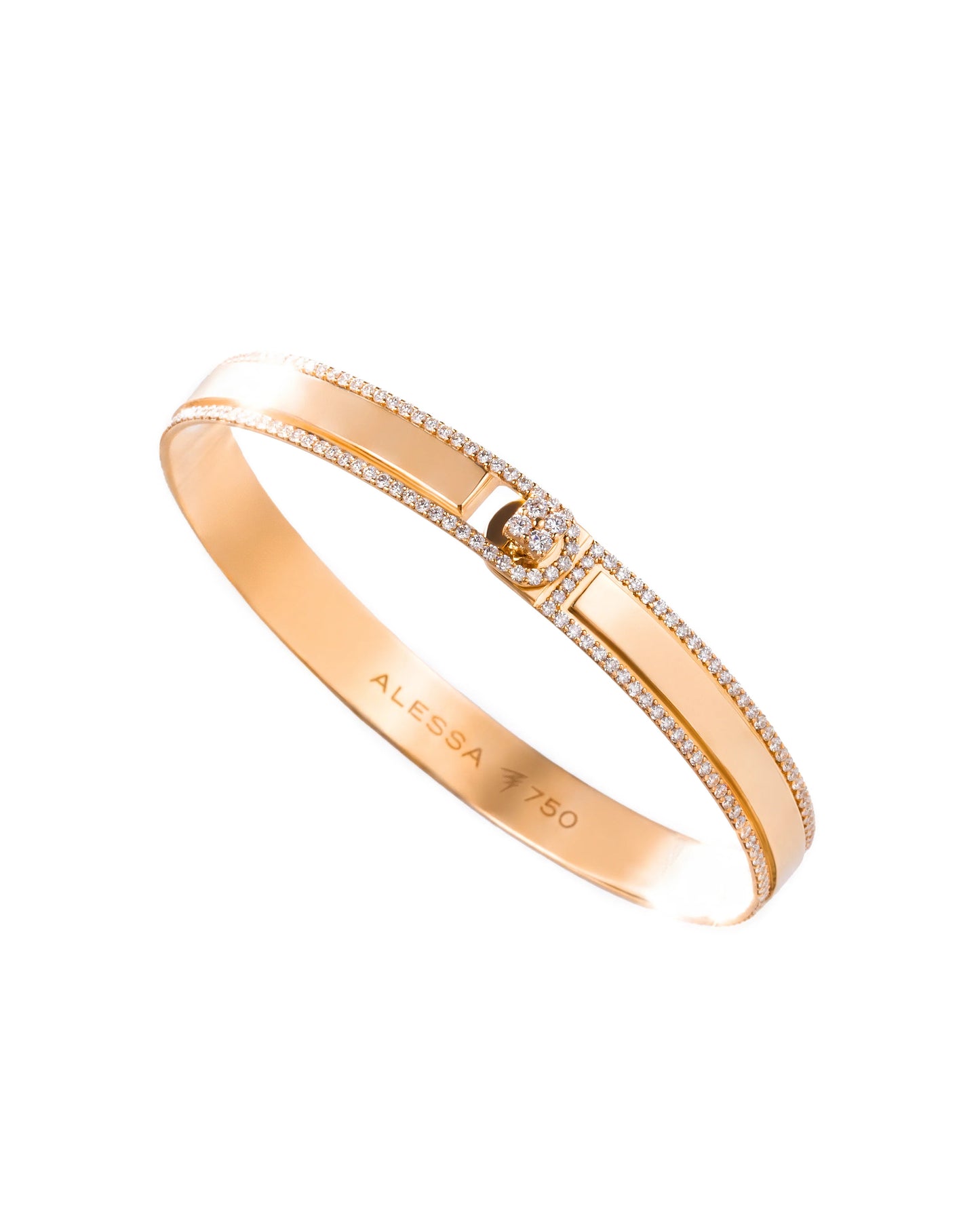 BORDER | Gold & Diamond Bangle Bracelet