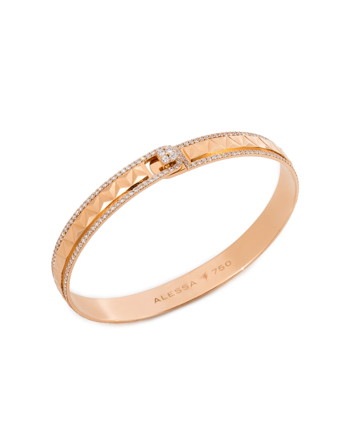 BORDER | Gold & Diamond Bangle Bracelet
