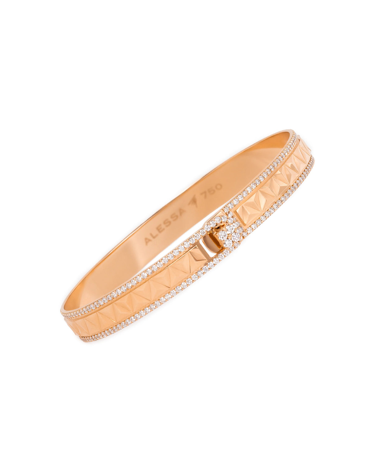 BORDER | Gold & Diamond Bangle Bracelet