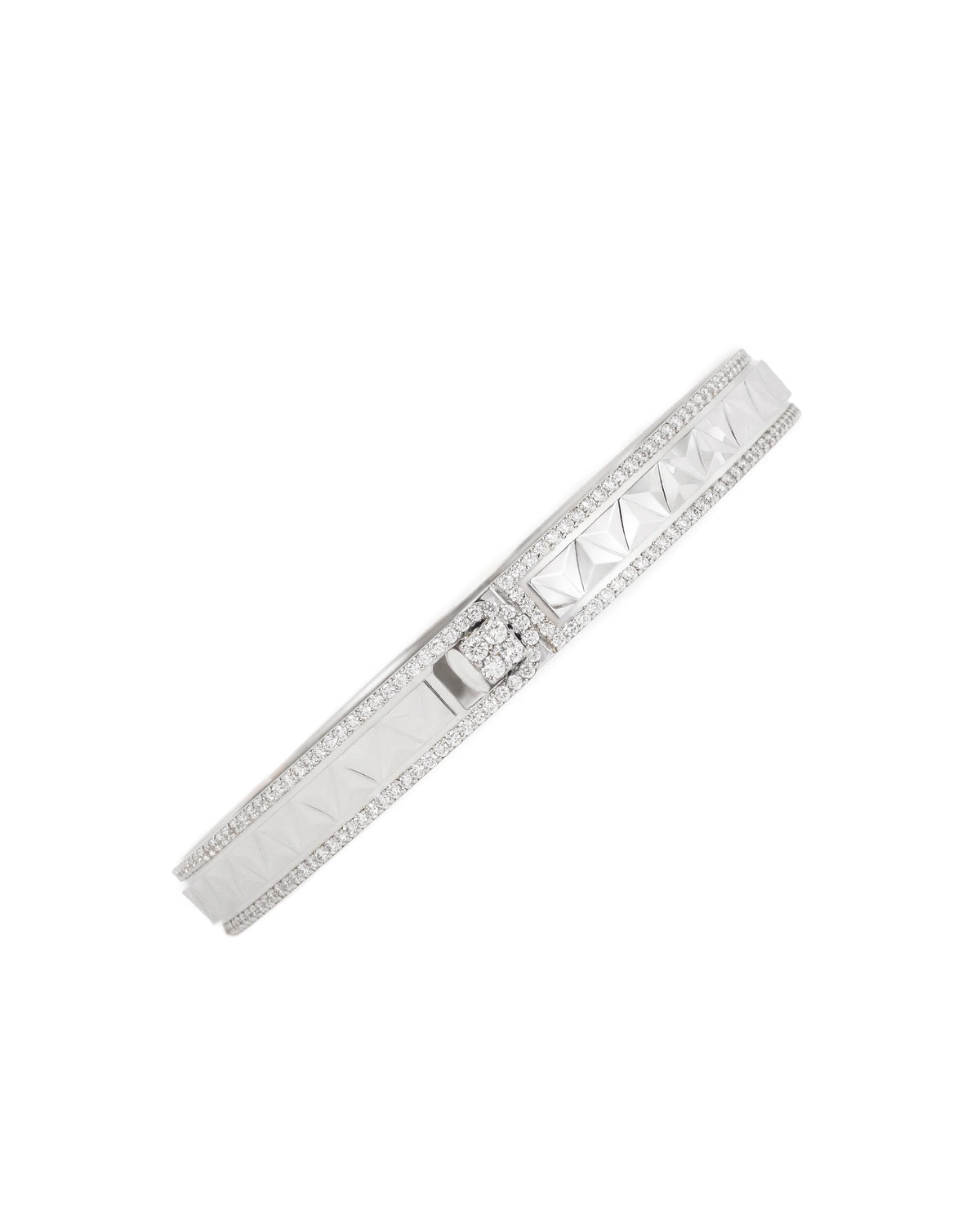 BORDER | Gold & Diamond Bangle Bracelet