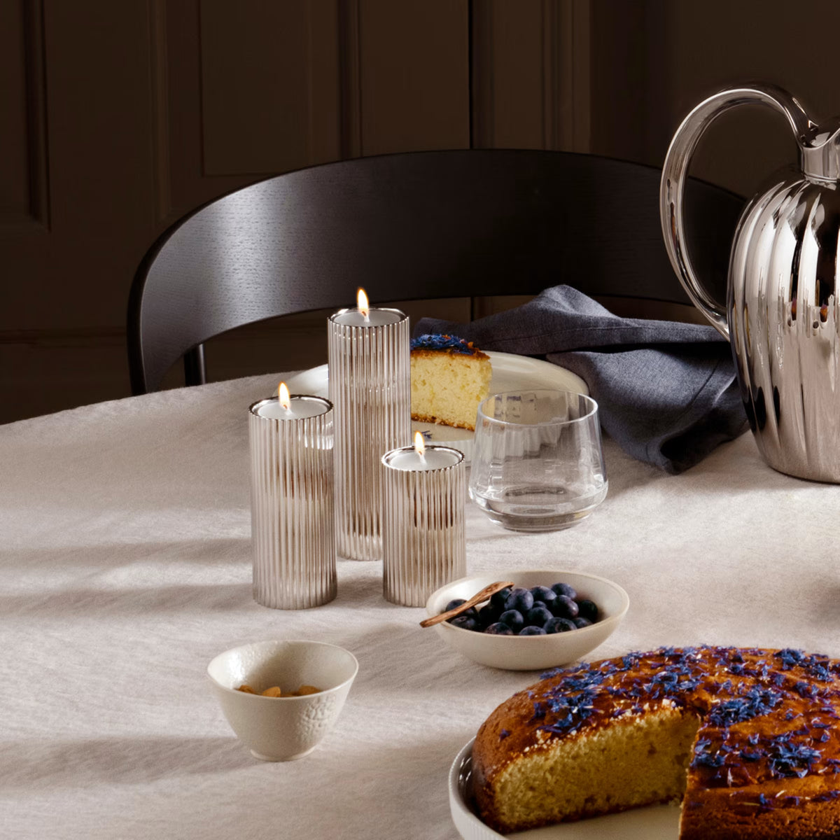 Bernadotte Tealight/Taper Candle Holder set, 3 pcs - Design Inspired by Sigvard Bernadotte