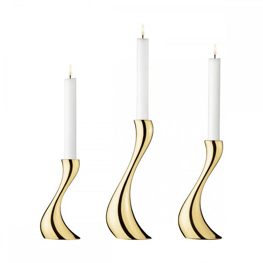 Cobra Candleholder Set - 18ct Gold Plated