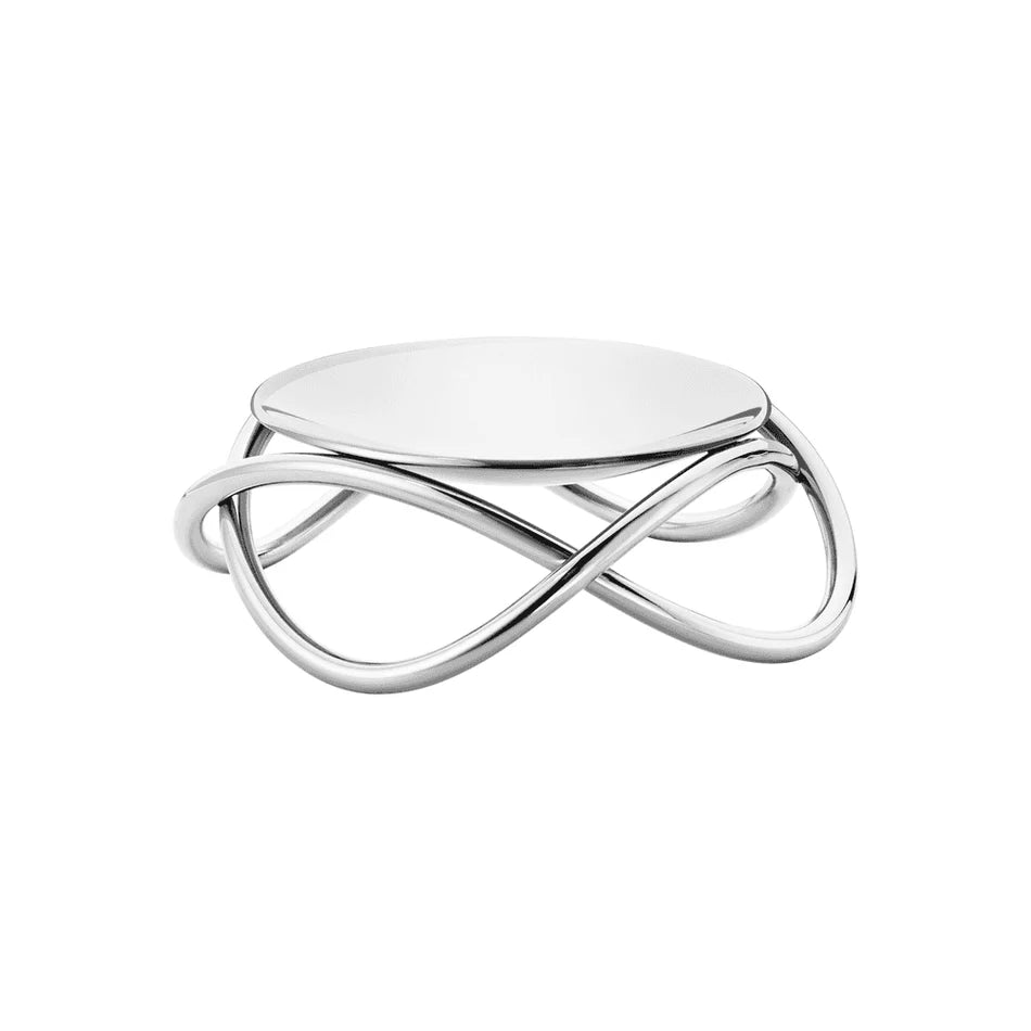 Georg Jensen Glow Collection Candleholder, Matte Stainless Steel by Maria Berntsen