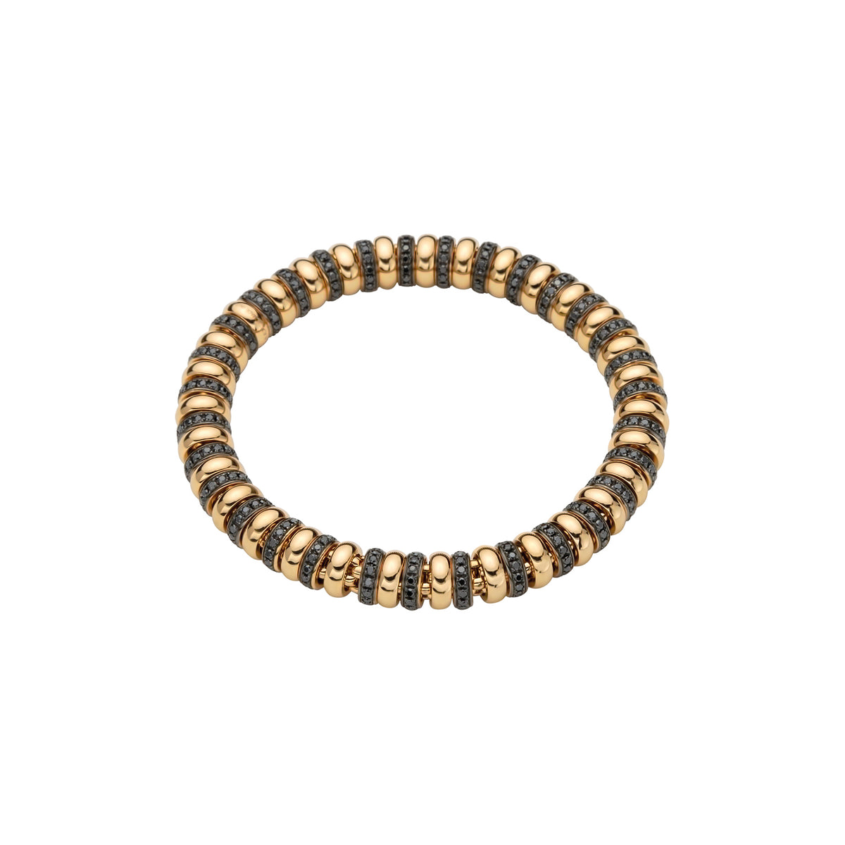 FOPE Icone 18ct Gold & 3-Carat Black Diamond Flex'it Bracelet