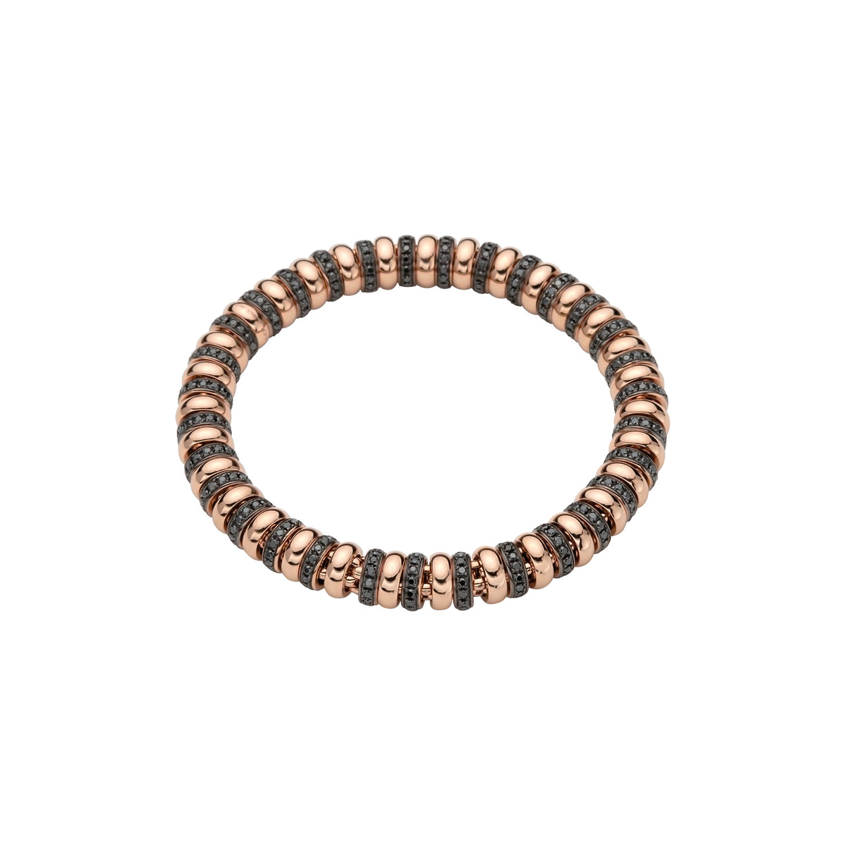 FOPE Icone 18ct Gold & 3-Carat Black Diamond Flex'it Bracelet