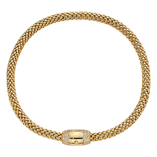 FOPE Love Nest Flex'it Necklace with Pavé Diamond Rondel