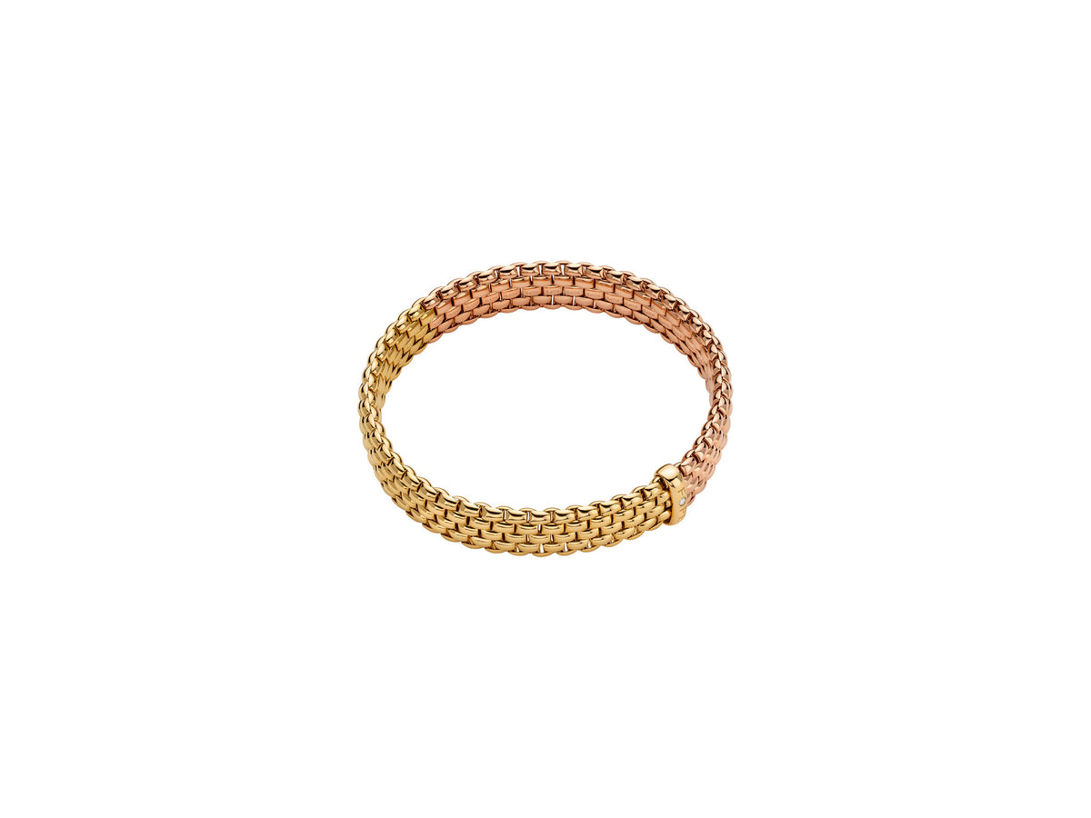 FOPE Panorama Bicolour Gold Flex'it Bracelet with Diamond Accent