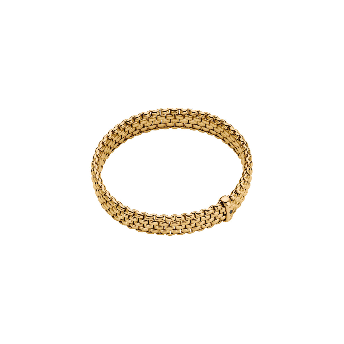 FOPE Panorama Gold Flex'it Bracelet with Black Diamond Accent