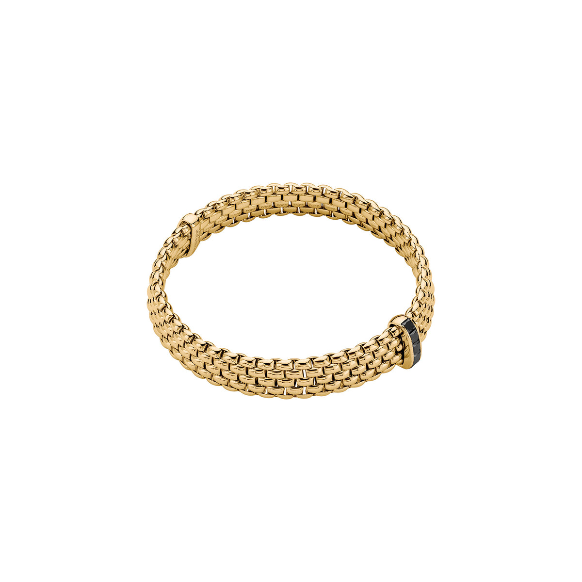 FOPE Panorama Gold Flex'it Black Diamond Bracelet