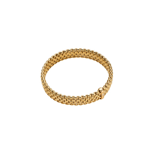 FOPE Panorama Gold Flex'it Bracelet with Single Diamond Accent