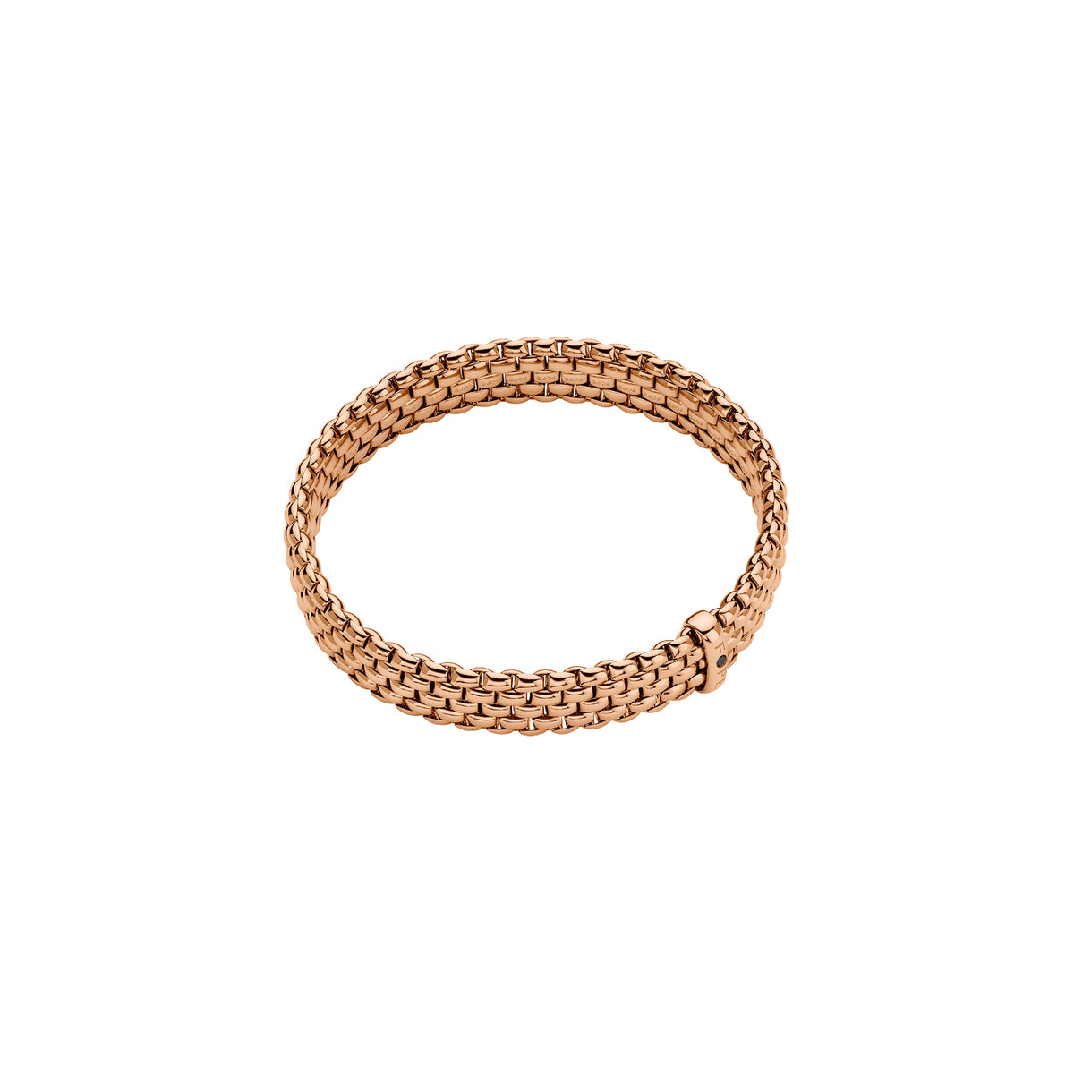 FOPE Panorama Gold Flex'it Bracelet with Black Diamond Accent