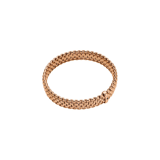 FOPE Panorama Gold Flex'it Bracelet with Black Diamond Accent