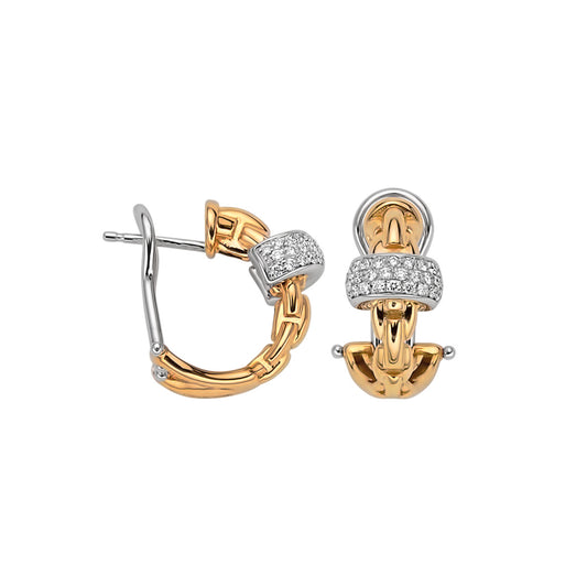 FOPE Eka Diamond Pavé Rondel Hoop Earrings