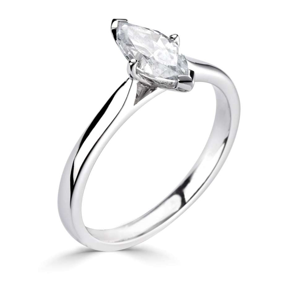 Lab-Grown Classic-Marquise Cut Solitaire - Ksenia Mirella Jewellery 