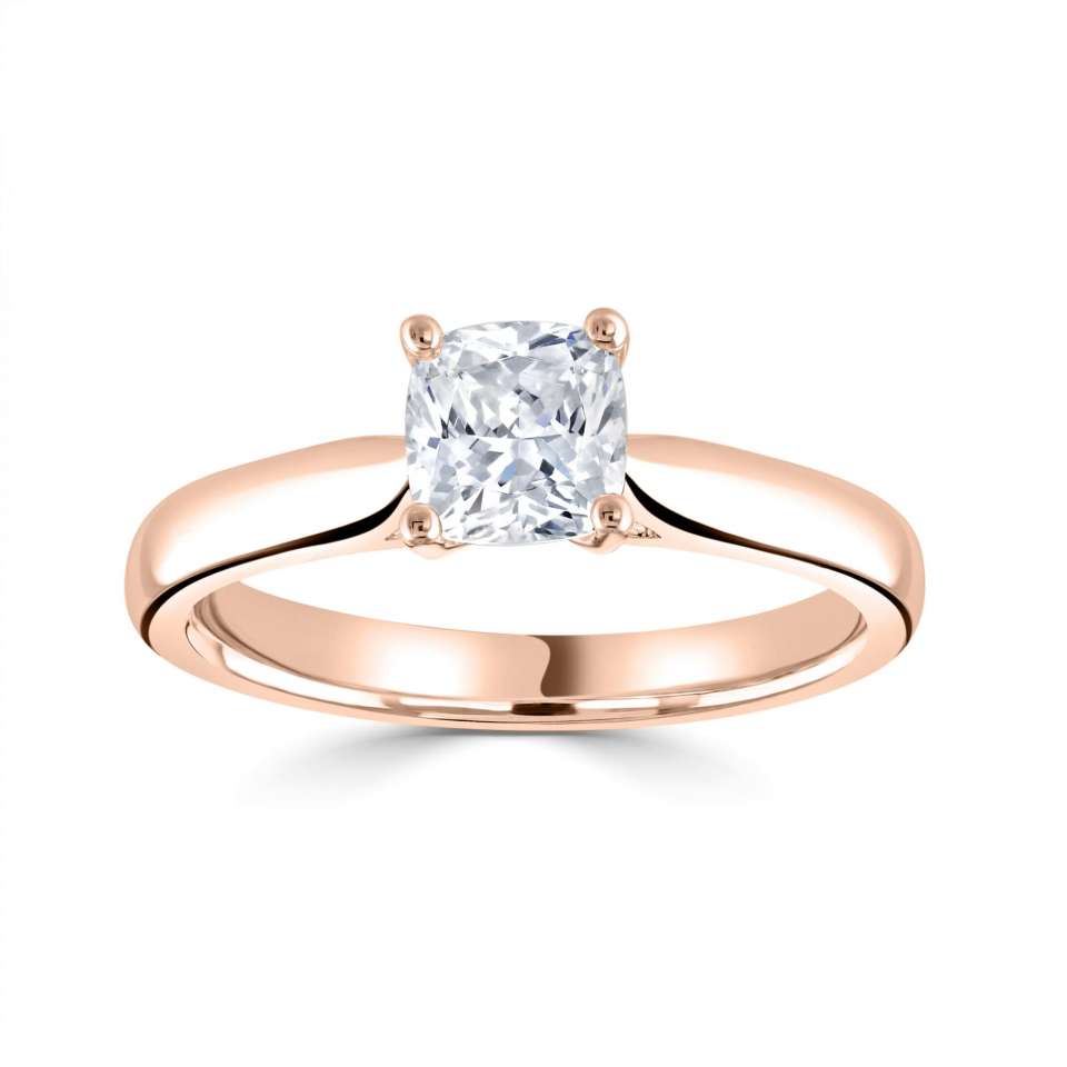 Lab-Grown Classic- Cushion Cut Solitaire - Ksenia Mirella Jewellery 