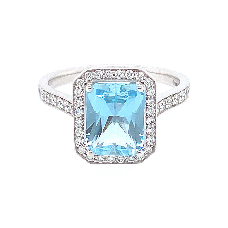 Aquamarine Twilight Ring