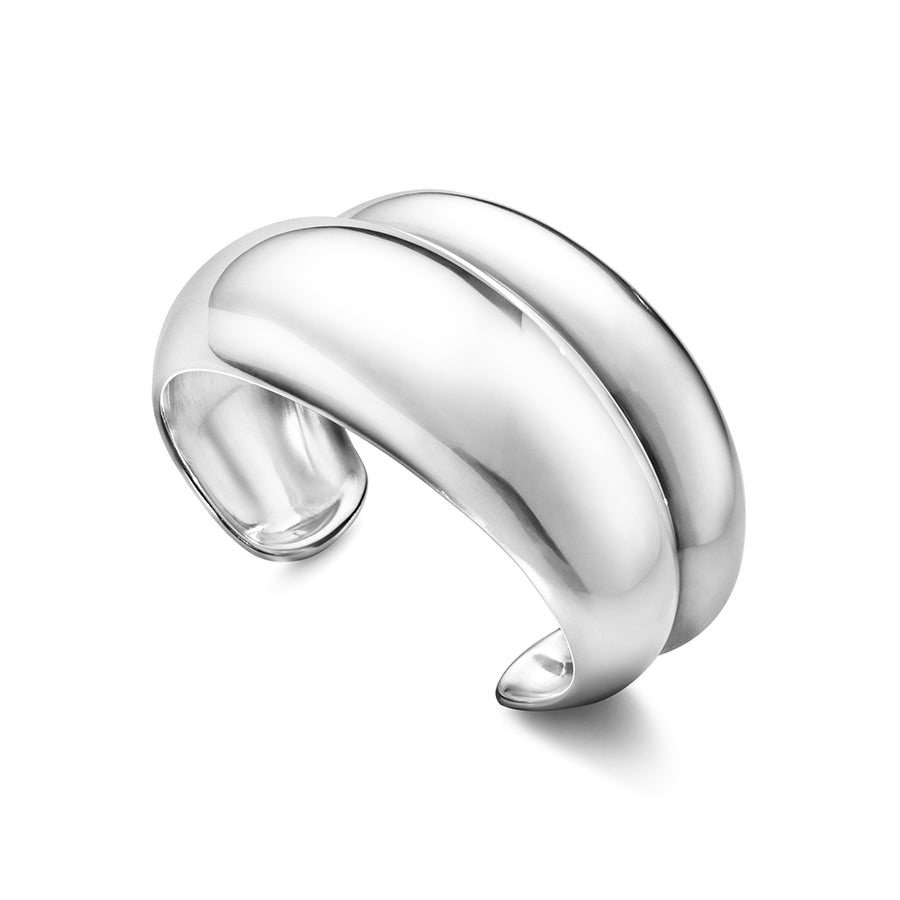 Georg Jensen Curve Silver Bangle