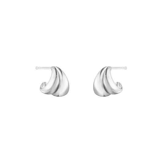 Georg Jensen Small Curve Silver Hoops