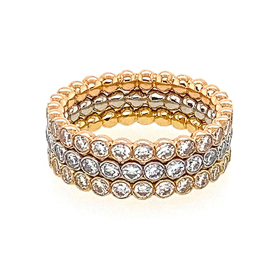 Bubble Full Set Eternity Ring in 18kt White Gold