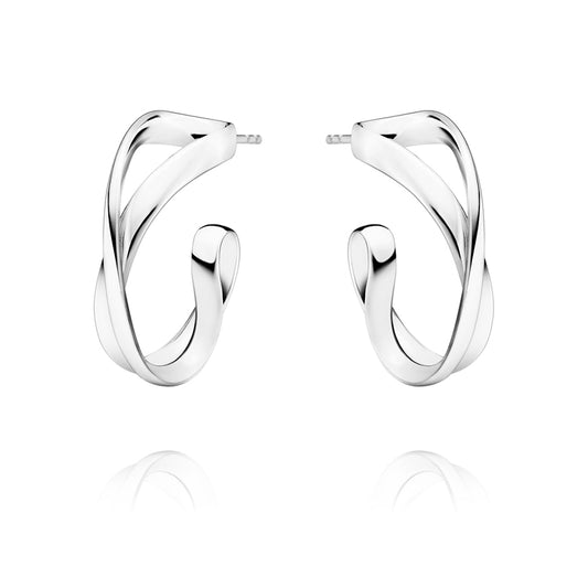 Georg Jensen Silver Infinity Hoops
