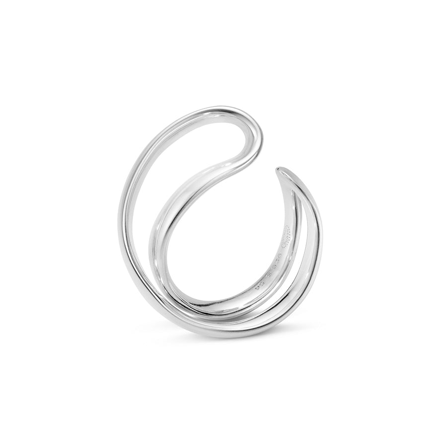 Georg Jensen Silver Infinity Ring Side View