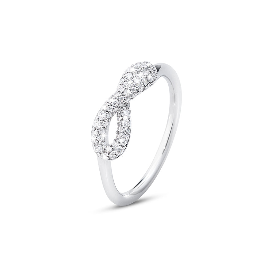 Georg Jensen Silver And Diamond Infinity Ring