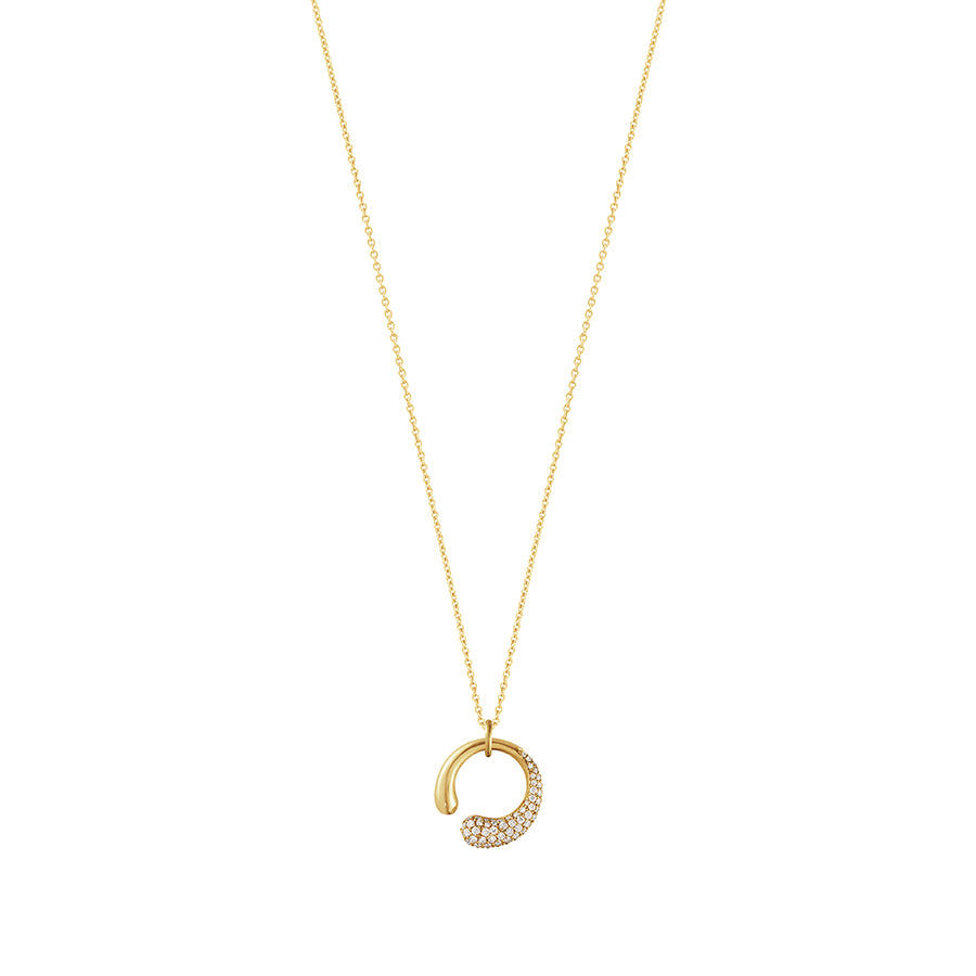 Mercy Small Pendant - 18kt Yellow Gold with Diamonds
