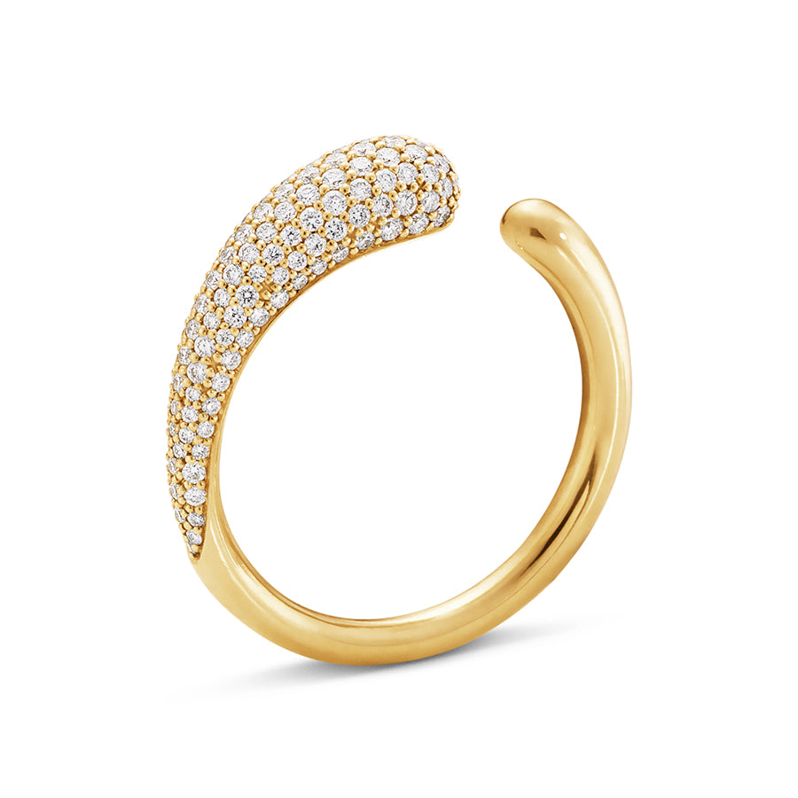 Mercy Mini Ring - 18kt Yellow Gold, Diamonds