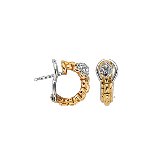 Fope Eka Tiny Earrings with Diamond Pavé