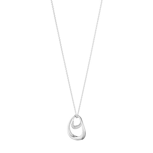 Georg Jensen Offspring Large Silver And Diamond Pendant