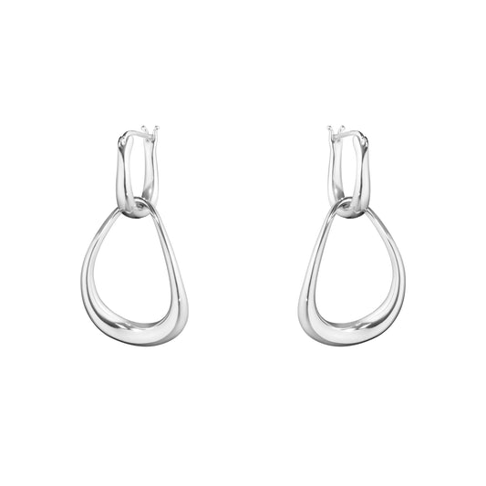 Georg Jensen Silver Offspring Drop Earrings