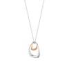 Georg Jensen Offspring Large Silver and 18ct Rose Pendant