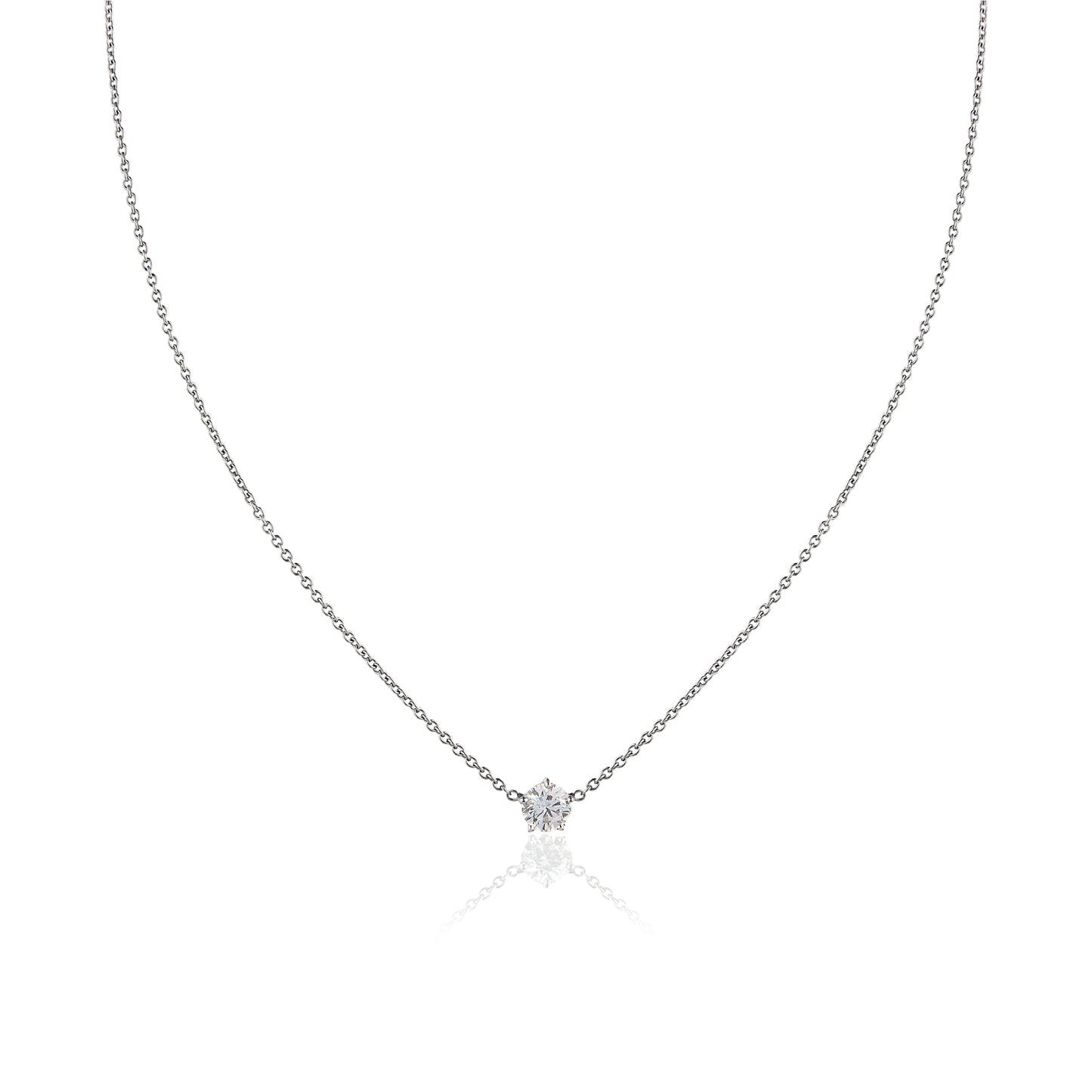 Diamond Floating Pendant in 18kt White Gold