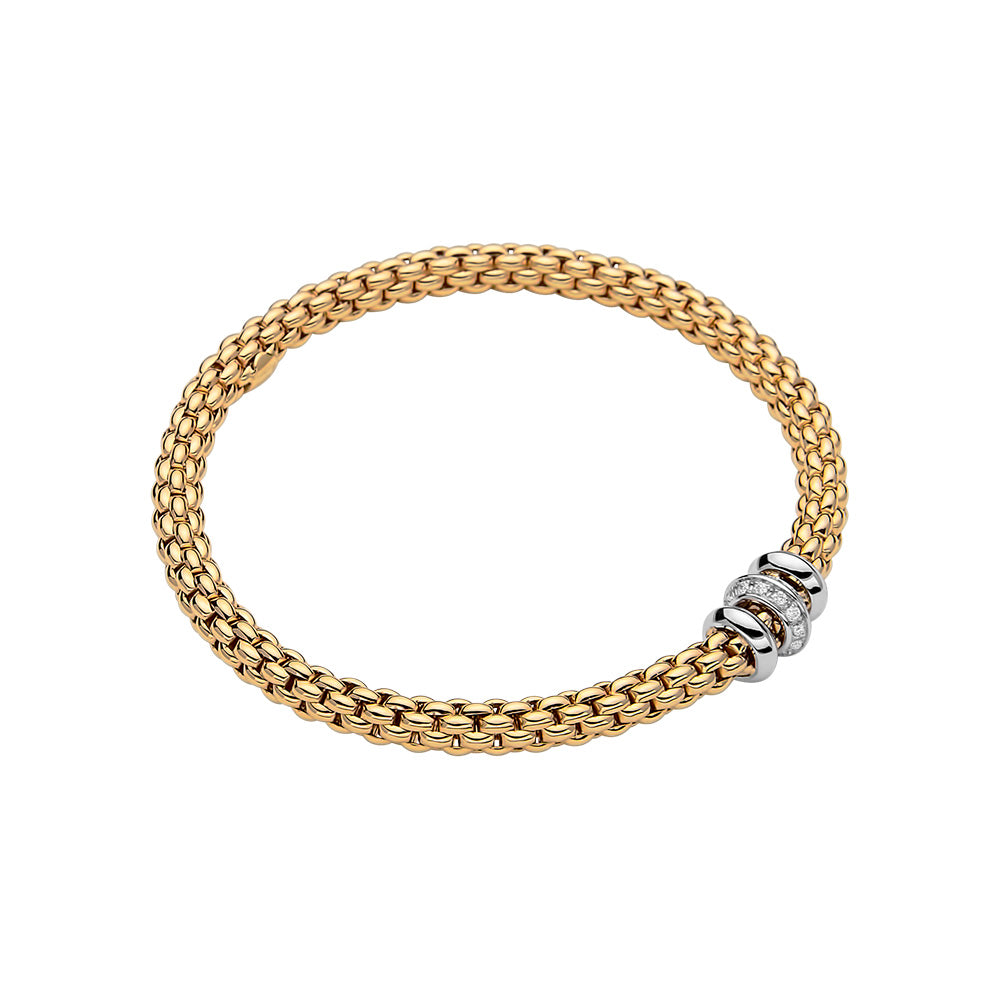 Fope Solo Flex'It Bracelet with Diamond Rondel