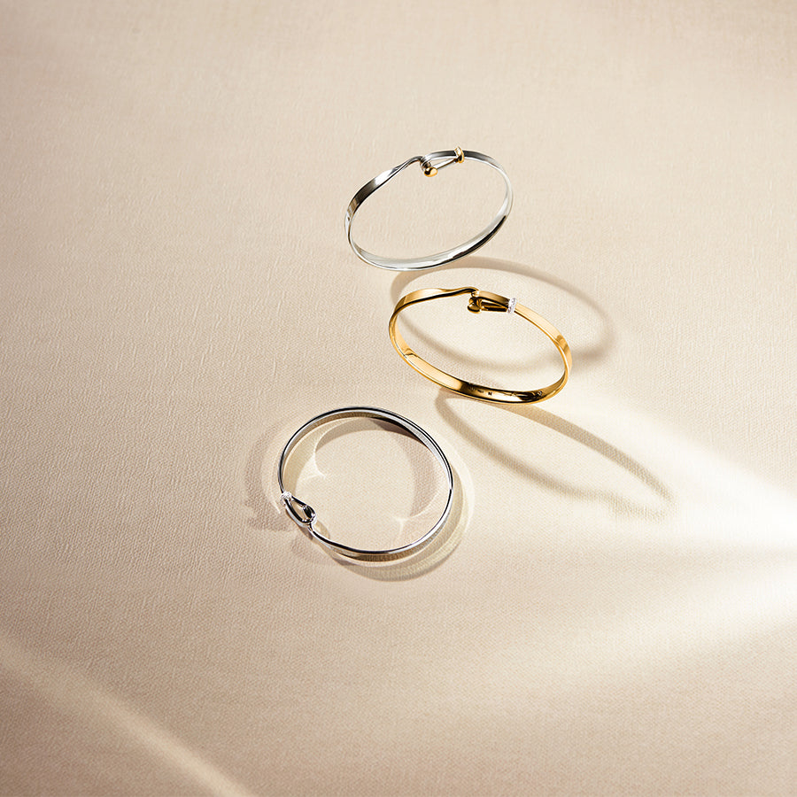 The Torun Bangle Collection showing different variations