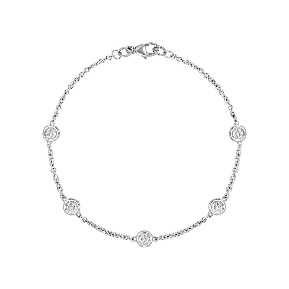 Solo Multi Stone Bracelet in 18kt White Gold