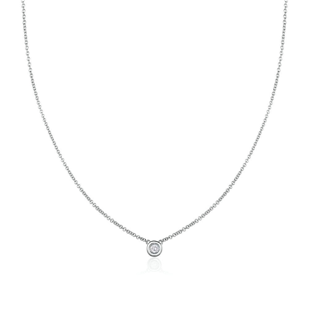 Solo Necklace in 18kt White Gold