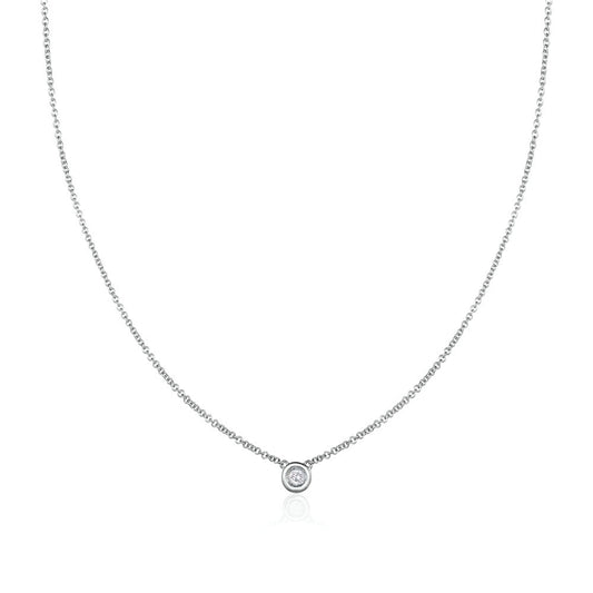 Solo Necklace in 18kt White Gold