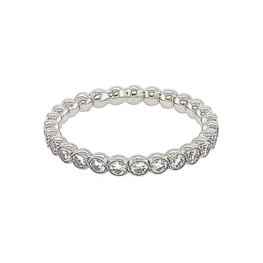 Bubble Full Set Eternity Ring in 18kt White Gold